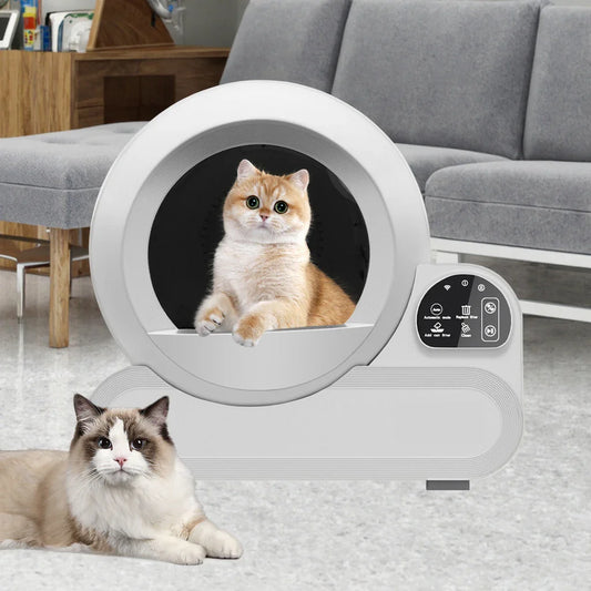 HKM-722131 Automatic Self-Cleaning Cat Litter Box with 70L Capacity and Odor Control
