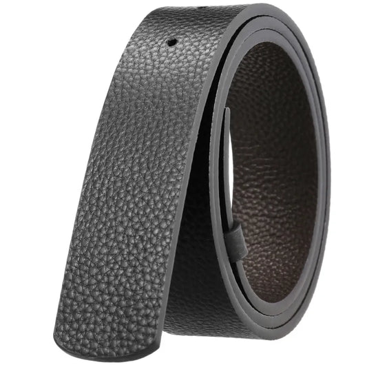 HKM-722707 Adjustable Two-layer Cowhide Perforated Belt with Innovative Design