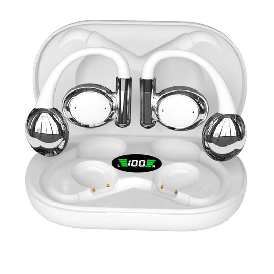 HKM-723155 True Wireless Bluetooth Sports Headset with LED Battery Indicator and Ear-Hanging Design