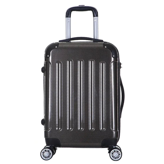 HKM-726675 3-Piece White Trolley Luggage Set with 4 Wheels - ABS and PC Material Travel Bags