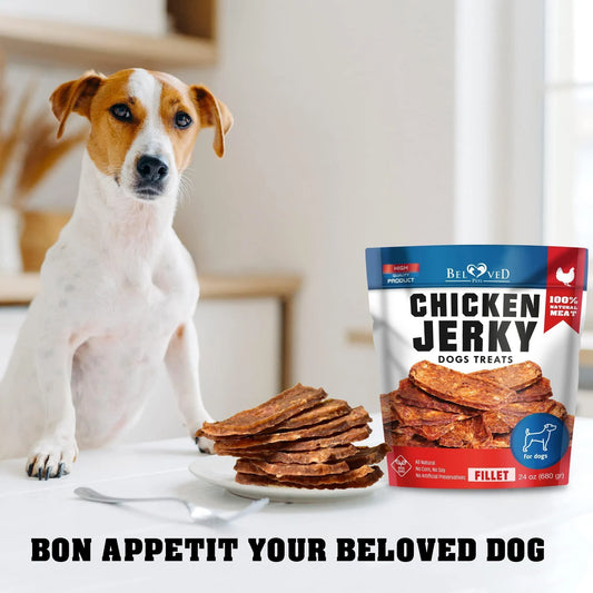 HKM-7269821 Organic Chicken Jerky Dog Treats - Grain Free, High Protein, All Natural, Ideal for Training All Life Stages, 1.5 lb