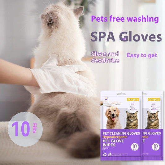 HKM-7329213 Pet Disposable Cleaning Gloves – 10 Pack for Cat Care and Hygiene