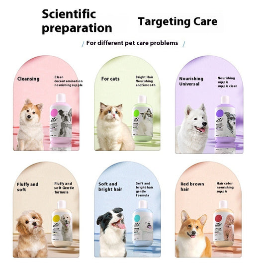HKM-7342909 Pet Shower Gel 510ml - Deodorizing Cat Shampoo for White, Red, Brown, and Sensitive Skin