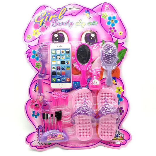 HKM-738323 Kids Makeup Play Set - Pretend Play Beauty Toy for Ages 2 to 13 - Plastic Blister Pack