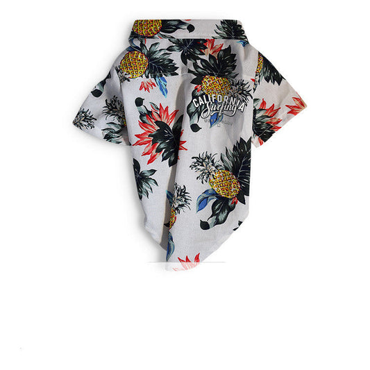 HKM-7394749 Hawaiian-Style Cotton Dog Shirt for Pets - Multiple Sizes Available