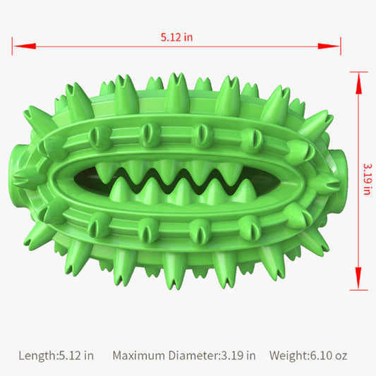 HKM-7398333 Durable Cactus Chew Toy for Medium to Large Dogs - Dental Care & Cleaning with Food-Grade Rubber