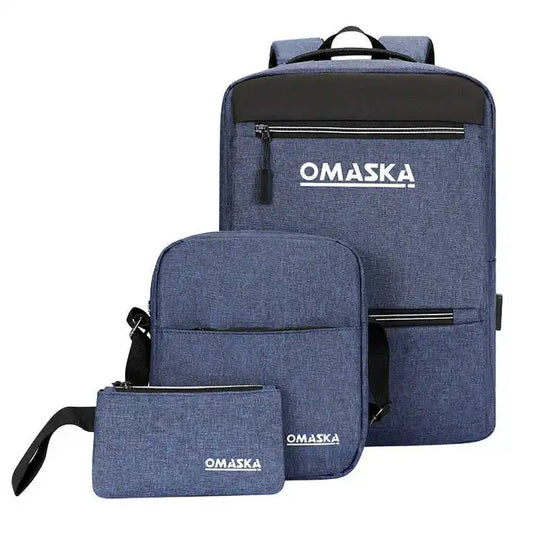 HKM-741331 Custom 3-in-1 USB Backpack Set with Large Capacity for Students and Casual Use