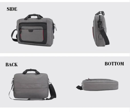 HKM-741651 Multifunction Waterproof Polyester Laptop Bag with Contrast Colors