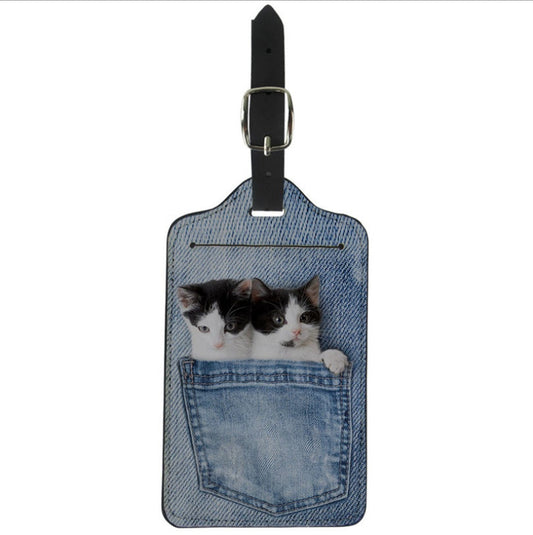HKM-742355 Durable PU Leather Luggage Tag for Easy Identification