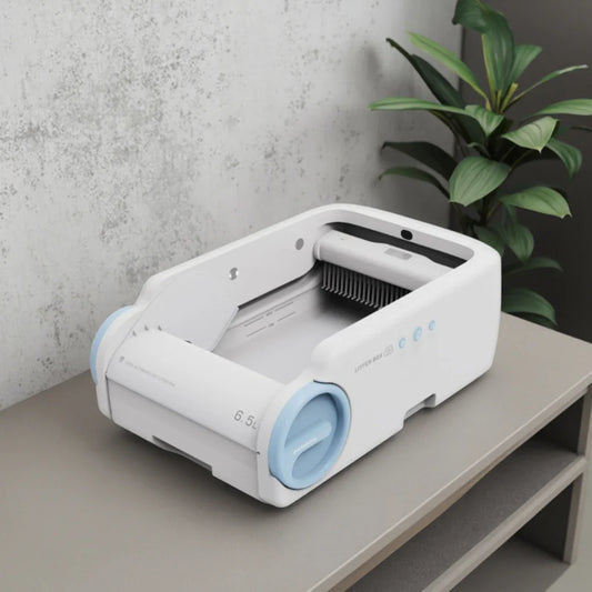 HKM-742547 Smart Large Capacity Cat Litter Box with Easy-Pull Garbage Bag for Effortless Cleaning