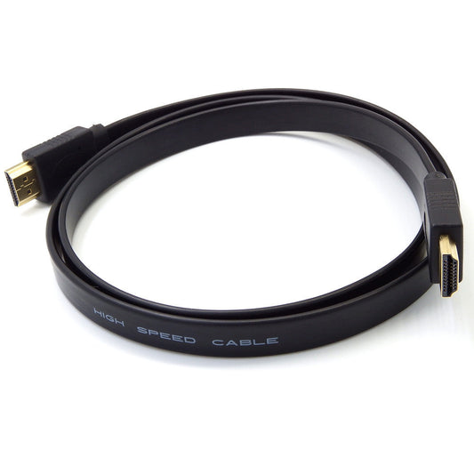 HKM-743443 Full HD HDMI Flat Cable - Male to Male Plug, 30cm for TVs and Set-Top Boxes