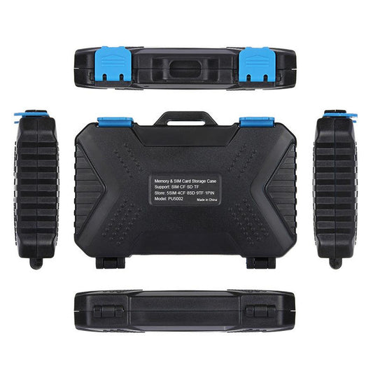 HKM-743635 Waterproof Memory Card Storage Case with Ergonomic Design, Holds 4CF + 8SD + 9TF + SIM Cards - Lightweight & Travel-Friendly