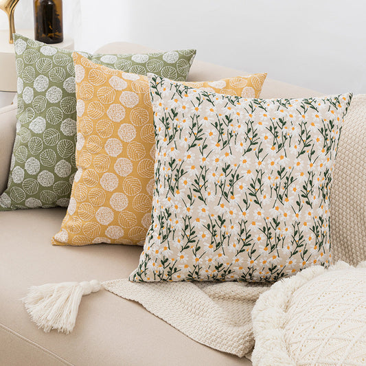 HKM-744531 Embroidered Nordic Style Pillowcase for Modern Home Decor and Sofa Accents