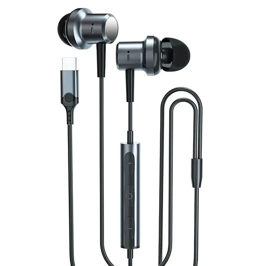 HKM-747859 Digital Type-C Wired Earbuds with Microphone and Hi-Fi Stereo Sound