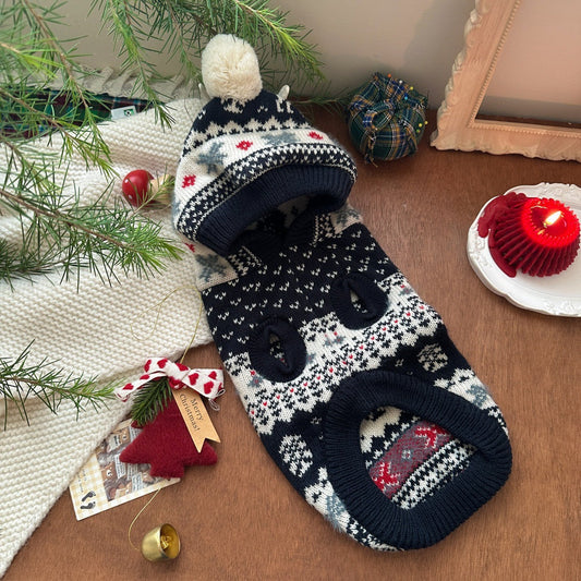 HKM-7485629 Cozy Waterproof Wool Sweater for Cats and Dogs - Soft Casual Pet Clothing