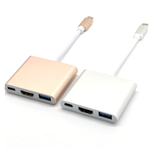 HKM-749203 USB 3.1 Type-C to HDMI 3-in-1 Multi-Function HD Transfer Cable
