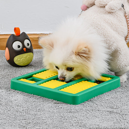 HKM-7494205 Interactive Dog Puzzle Toy - Anti-Boredom Educational Activity for Dogs - Lake Blue and Green