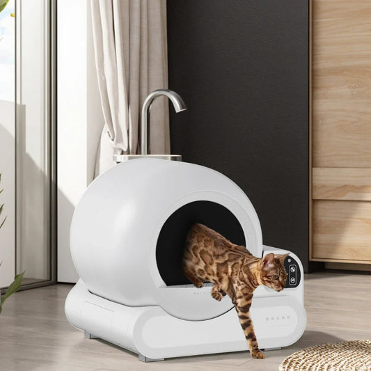 HKM-754899 Automatic Self-Cleaning Smart Cat Litter Box with 70L Capacity and 2.4G WiFi Connectivity