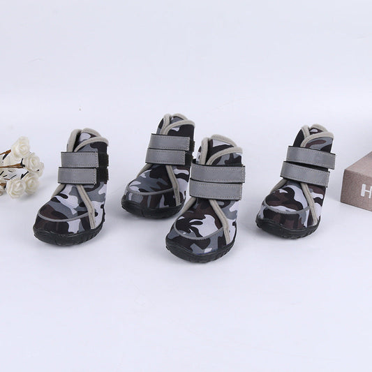 HKM-7609789 All-Season Cute Dog Shoes for Small Pets – Wetsuit Fabric & Rubber Sole in Various Colors