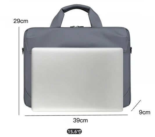 HKM-763219 Waterproof Lightweight 15.6 Inch Laptop Shoulder Briefcase with Large Capacity for Students