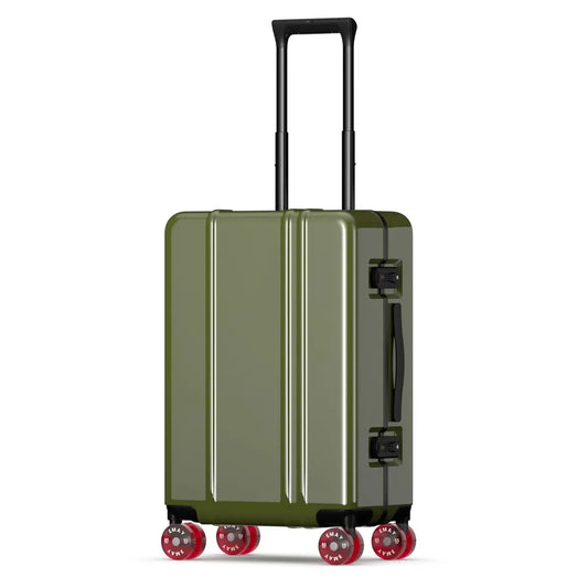 HKM-765203 Customisable Logo Travel Trolley Suitcase with Aluminium Frame and Spinner Wheels