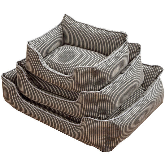 HKM-7667005 Cotton and Linen Striped Pet Nest in Various Sizes and Colors