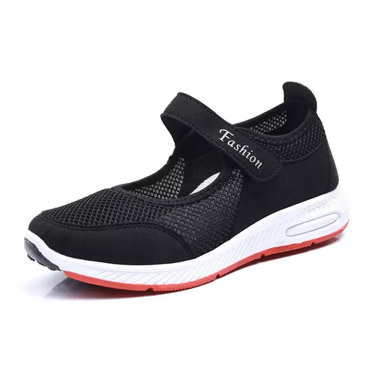 HKM-770963 Casual Soft Sold Running Fitness Women Flat Shoes Durable Anti-slip Anti-odor Outdoor Sport Sneakers Shoes
