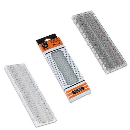 HKM-771795 MB-102 PCB Breadboard for Arduino Development - 630 Sockets with 200 Distribution Bars, Versatile and Easy to Assemble for Testing Projects