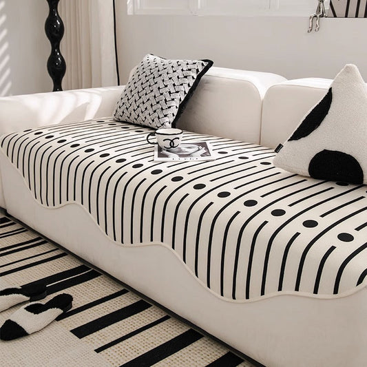 HKM-774931 Modern Light Luxury Sofa Cushion Cover - Striped Design in Vertical Points, Multiple Sizes Available