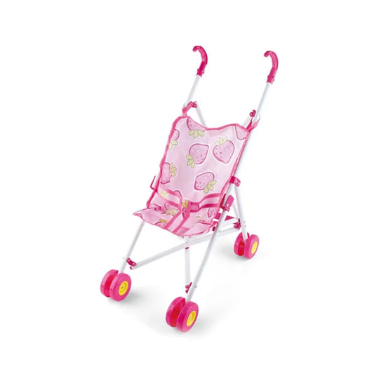 HKM-783571 Pink Metal Doll Carriage Pram Stroller Toy for Ages 2-4