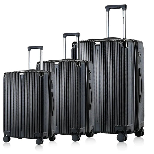HKM-792211 3 Piece 24 Inch Travel Luggage Set with USB Port and Cup Holder
