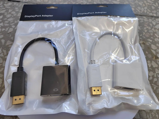 HKM-796947 DisplayPort to VGA Adapter Cable for Projectors and Laptops - DP Male to VGA Female Converter