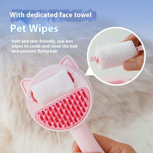 HKM-7980733 Pet Hair Removal Comb - Massage Brush for Easy Cleaning in Pink and Blue