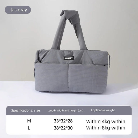 HKM-7987133 Portable Dog Car Seat with Adjustable Safety Leash for Small Pets - Soft Cushion Design with Waterproof Exterior