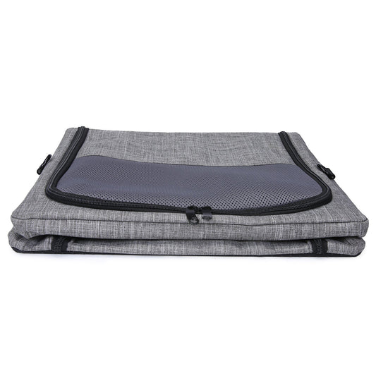 HKM-8035389 Breathable Foldable Portable One-Shoulder Pet Carry Bag in Gray