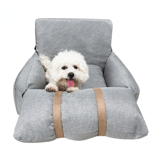 HKM-8041149 Portable Folding Pet Sofa Nest in Lattice Color Matching - Fashionable Linen with PP Cotton Filling