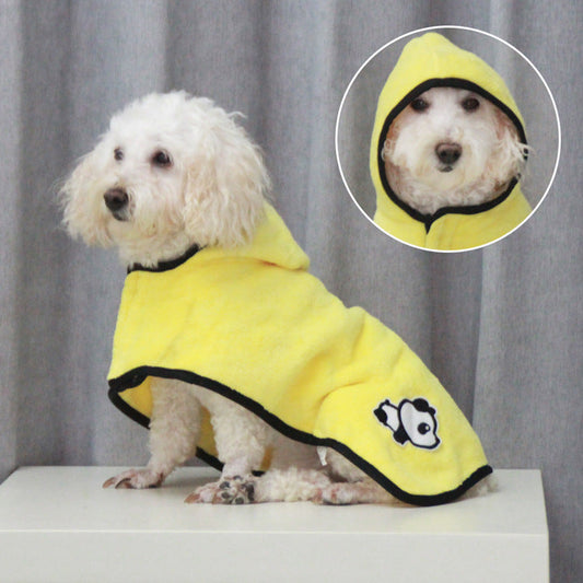 HKM-8066109 Cozy Coral Fleece Absorbent Bathrobe for Pets - Available in Various Sizes and Colors