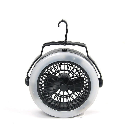 HKM-807827 Portable Rechargeable Waterproof Multi-Function Camping Fan and Light for Outdoor Activities