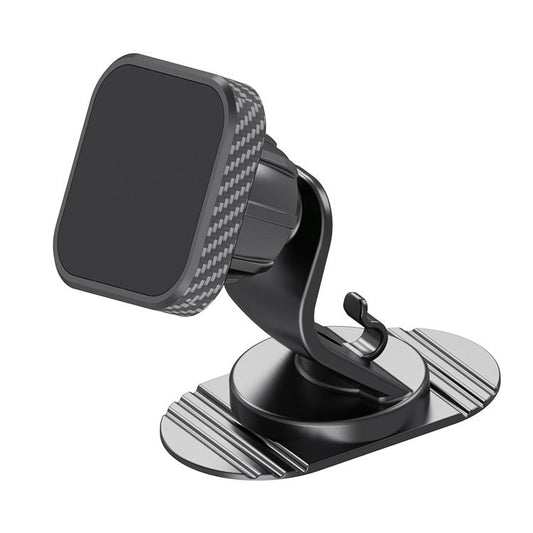 HKM-811155 Magnetic Square Phone Holder with Adhesive Base and Line Hook for Car Mounting