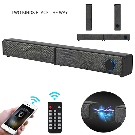 HKM-812243 3D Surround Soundbar Speaker System with Subwoofer for Home Theatre and Computer Audio