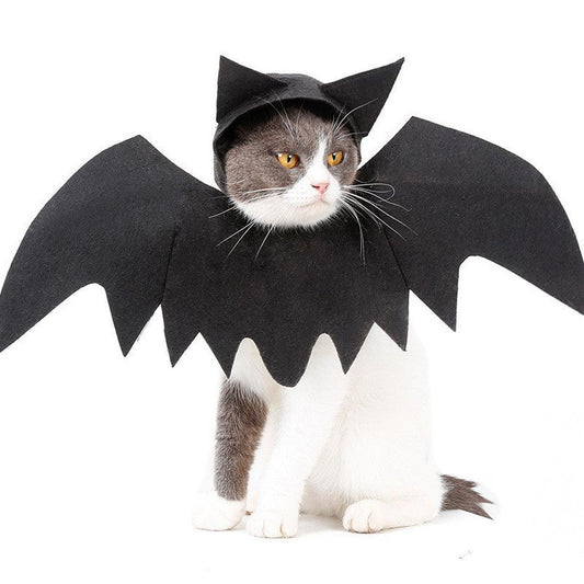 HKM-813459 Transform Your Pet into a Spooky Bat with Halloween Felt Bat Wings for Cats and Dogs