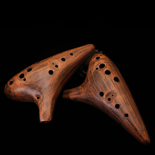 HKM-813651 Elegant Retro Ocarina with Bass Playing Feature