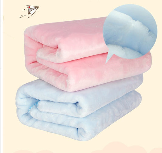 HKM-8193853 Soft and Padded Double Heavy Thermal Pet Blanket for Dogs in Blue, Pink, and Mint Green