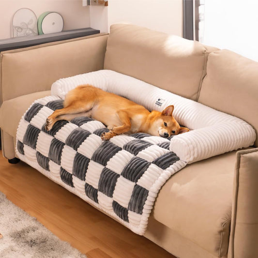 HKM-8197053 Cozy Thickened Plush Pet Bed for Dogs - Available in Multiple Colors and Sizes