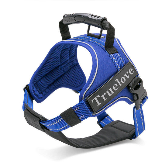 HKM-8202045 Medium-Sized Dog Chest Harness Vest with Walking Leash - Multiple Colors Available
