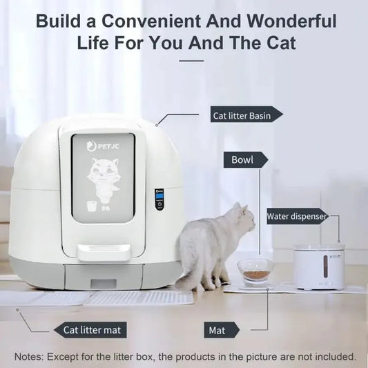 HKM-823059 Automatic Self-Cleaning Cat Litter Box with Front Entry and Gravity Sensor Function