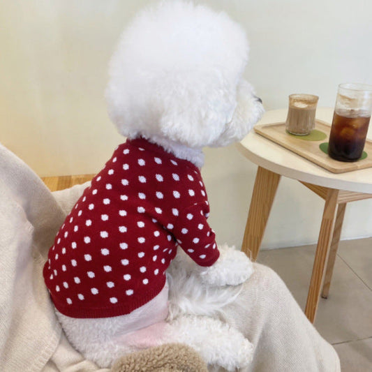 HKM-823187 Knitted Sweater for Pets in Multiple Colors and Patterns - Autumn and Winter Collection