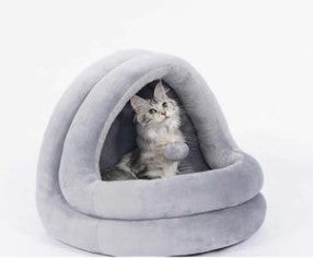 HKM-8235581 Cozy Cat House and Bed for Small Pets ¨C Indoor Sleeping Nest and Play Mat