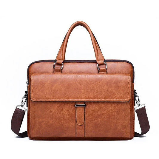 HKM-827603 Professional PU Leather Laptop Briefcase for Business and Travel