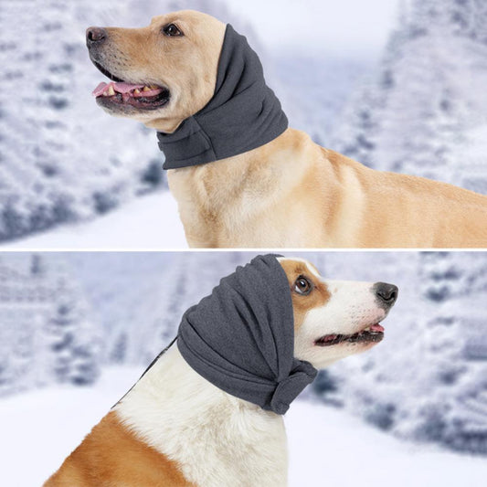 HKM-8277309 Multi-Purpose Dog Head Cover for Noise Reduction and Comfort - Soft Fabric Earmuffs and Scarves